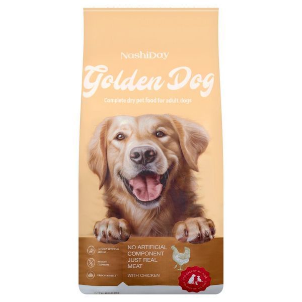 Сухий корм NashiDay Golden Dog для дорослих собак з куркою, 10 кг 1 фото