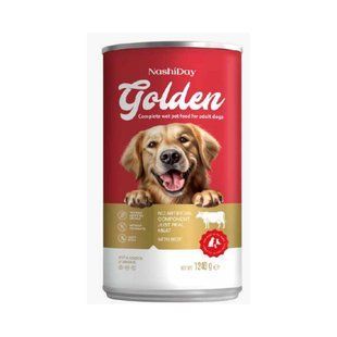 Вологий корм NashiDay Golden Dog для дорослих собак з яловичиною, 1,24 кг 30 фото
