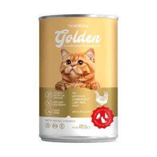 Вологий корм NashiDay Golden Cat для дорослих котів з куркою, 415 г 46 фото